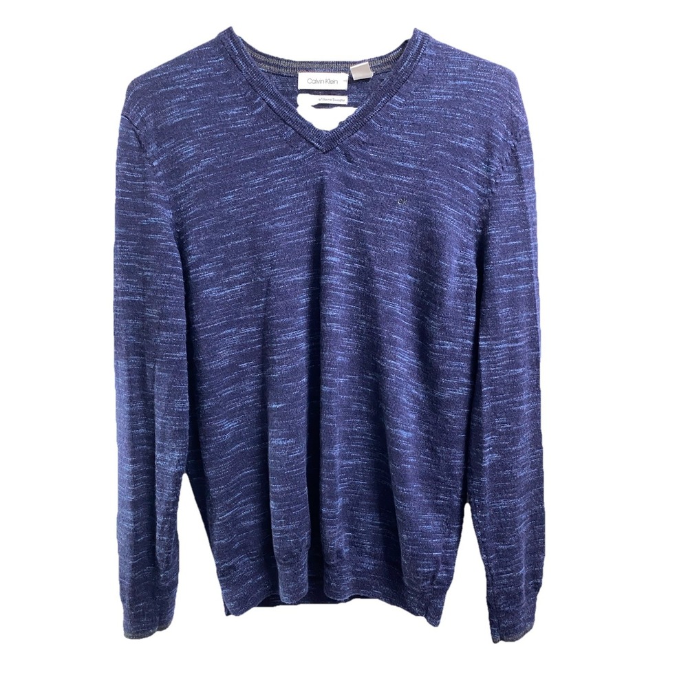 CALVIN KLEIN Mens Extra Fine Merino Wool Sweater Sz. M  School‎ Church Work